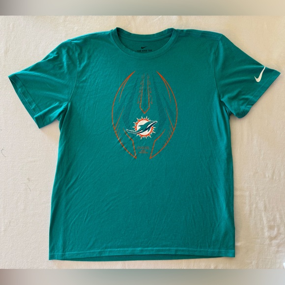 Nike Other - Nike Dri-FIT Miami Dolphins Tee Shirt Aqua Green Size XL NFL Football